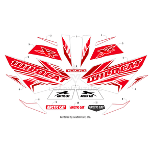 Decal, Fender - Rear - Lower - Left By Arctic Cat 7411-547 OEM Hardware 7411-547 Off Road Express