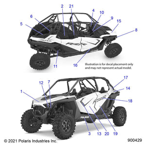 Decal-Fr.Door,Upper,Rzr,Trb R,Lh by Polaris 7196873 OEM Hardware P7196873 Off Road Express