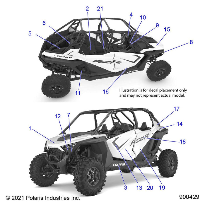 Decal-Fr.Door,Upper,Rzr,Trb R,Lh by Polaris