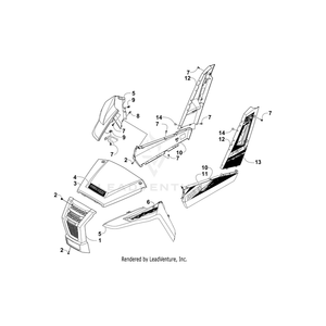 Decal,Fr Fender-Lh (Matte Blk) By Arctic Cat 4411-077 OEM Hardware 4411-077 Off Road Express