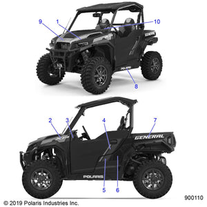 Decal-Fr.Fndr,Top,1000,Lh by Polaris 7192154 OEM Hardware P7192154 Off Road Express