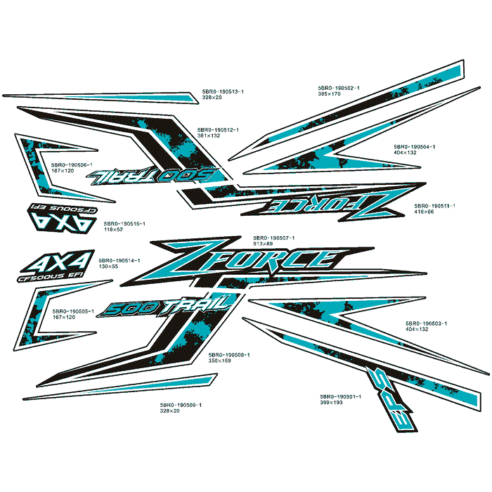 Decal Front Cover Lh by CF Moto