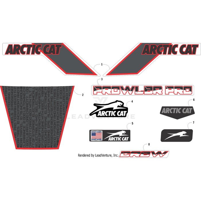 Decal, Front - Fender By Arctic Cat