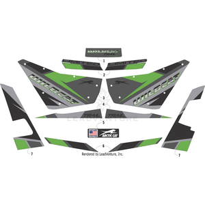 Decal, Front Fender - Right By Arctic Cat 7411-812 OEM Hardware 7411-812 Off Road Express