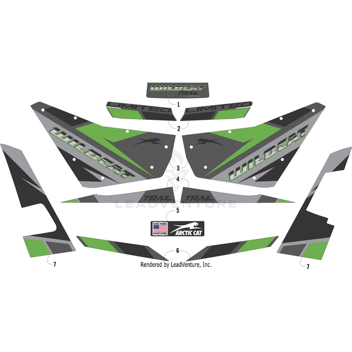 Decal, Front Fender - Right By Arctic Cat