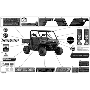 Decal HD7 by Can-Am 704908835 OEM Hardware 704908835 Off Road Express Peach St