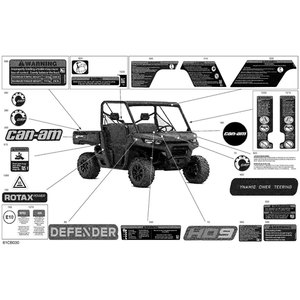 Decal HD9 by Can-Am 704908831 OEM Hardware 704908831 Off Road Express Peach St