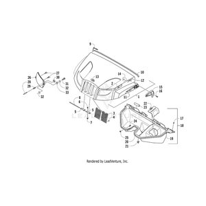 Decal, Hood - 500 Efi - Left By Arctic Cat 4411-035 OEM Hardware 4411-035 Off Road Express