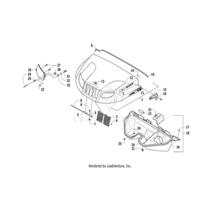 Decal, Hood - 700 Efi - Left By Arctic Cat 3411-435 OEM Hardware 3411-435 Off Road Express