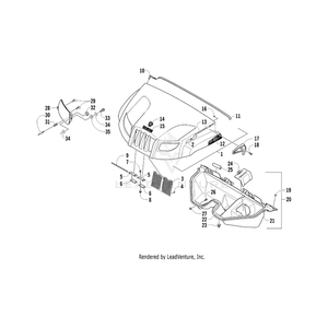 Decal, Hood - Â€Œhdxâ€ - Right By Arctic Cat 2411-810 OEM Hardware 2411-810 Off Road Express