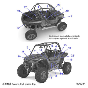 Decal-Hood Cntr,Right by Polaris 7194322 OEM Hardware P7194322 Off Road Express