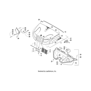 Decal, Hood - Crest By Arctic Cat 2411-809 OEM Hardware 2411-809 Off Road Express