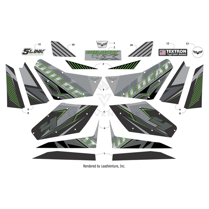 Decal,Hood-Crest (Wildcat) By Arctic Cat