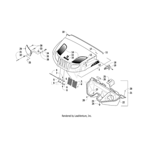 Decal, Hood - Front Center By Arctic Cat 2411-651 OEM Hardware 2411-651 Off Road Express