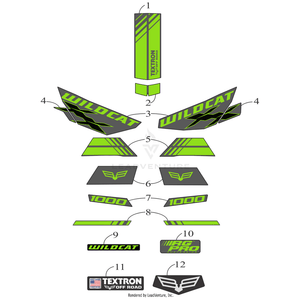 Decal,Hood-Front-Lh (1000) By Arctic Cat 6411-277 OEM Hardware 6411-277 Off Road Express