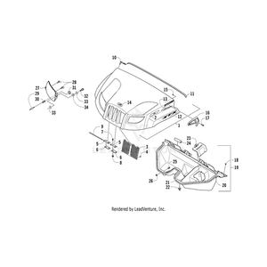 Decal, Hood - Prowler - Right By Arctic Cat 3411-192 OEM Hardware 3411-192 Off Road Express