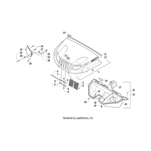 Decal, Hood - Prowler Xt - Right By Arctic Cat 2411-134 OEM Hardware 2411-134 Off Road Express