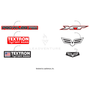 Decal, Hood - Red By Arctic Cat 6411-629 OEM Hardware 6411-629 Off Road Express