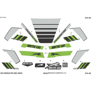 Decal, Hood - Side - &Quot;Prowler Pro&Quot; - Left By Arctic Cat 9411-209 OEM Hardware 9411-209 Off Road Express