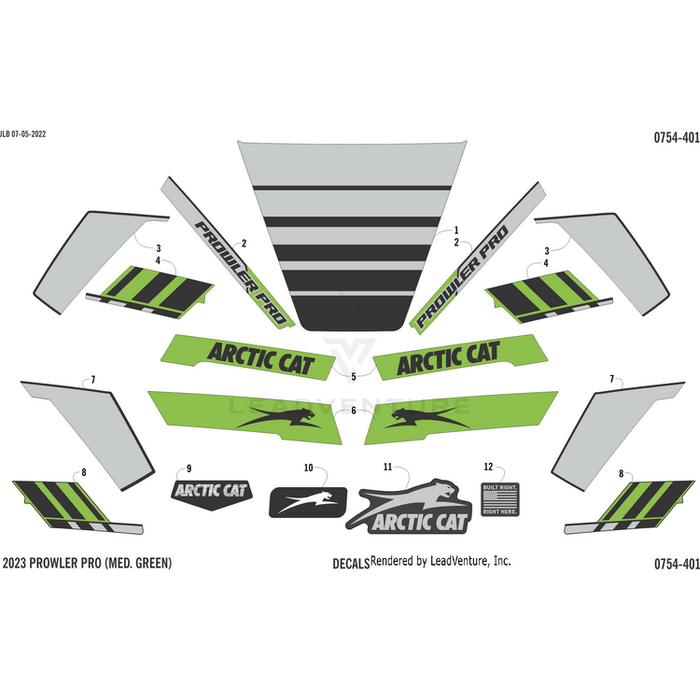 Decal, Hood - Side - &Quot;Prowler Pro&Quot; - Left By Arctic Cat