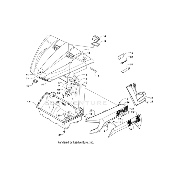 Decal, Inner Front - Side - Left By Arctic Cat