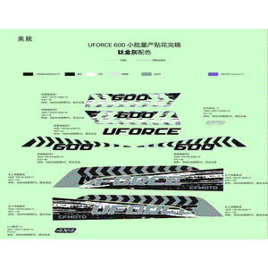 Decal Kit by CF Moto 5ASV-1901A0-10000 OEM Hardware 5ASV-1901A0-10000 Northstar Polaris