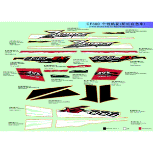 Decal Kit by CF Moto 7000-1900E0-2000 OEM Hardware 7000-1900E0-2000 Northstar Polaris