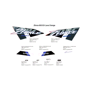 Decal Kit by CF Moto 7000-1902A0-10000 OEM Hardware 7000-1902A0-10000 Northstar Polaris