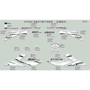 Decal Kit Crystal Orange by CF Moto 5BR0-190030 OEM Hardware 5BR0-190030 Northstar Polaris