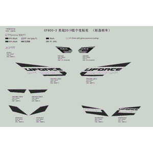 Decal Kit Crystal Orange by CF Moto 7030-190030 OEM Hardware 7030-190030 Northstar Polaris