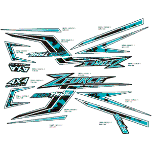 Decal Kit Rear Deco Panel Lh?1? by CF Moto 5BR0-190507-10000 OEM Hardware 5BR0-190507-10000 Northstar Polaris