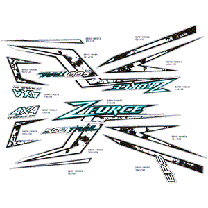 Decal Kit Rear Deco Panel Lh by CF Moto 5BR0-190508 OEM Hardware 5BR0-190508 Northstar Polaris