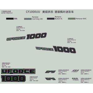 Decal Left Cargo Box by CF Moto 5HY0-190101-20000 OEM Hardware 5HY0-190101-20000 Northstar Polaris