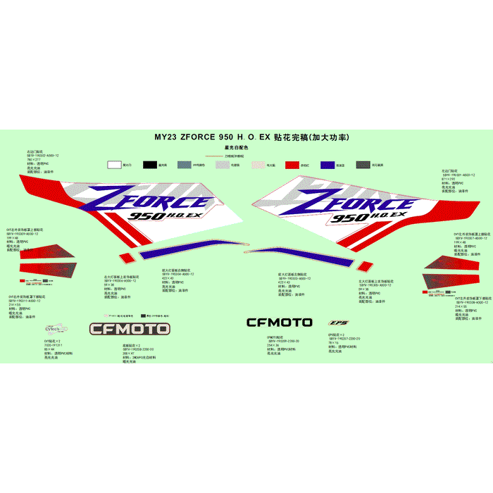 Decal Lh Side Door by CF Moto