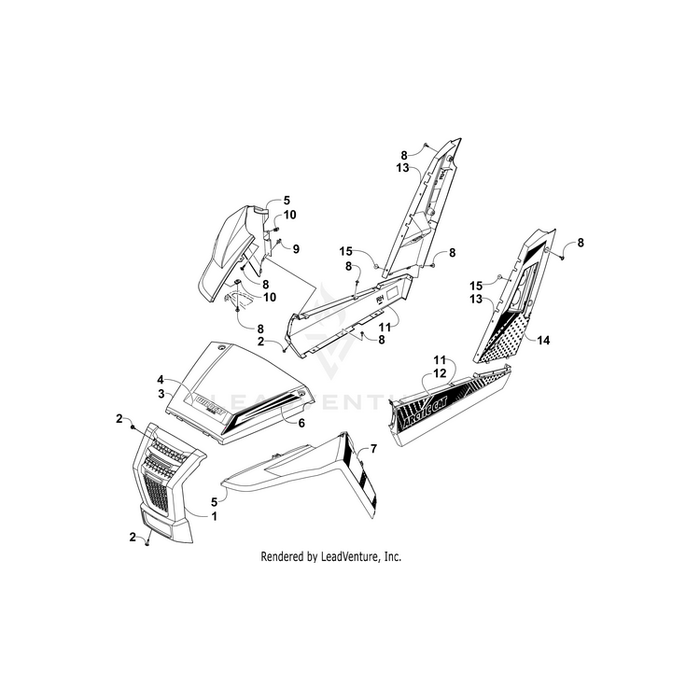 Decal,Mid Side Lower-Lh (Vr) By Arctic Cat