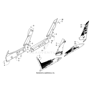 Decal, Panel - Lower Front - Left By Arctic Cat 3411-805 OEM Hardware 3411-805 Off Road Express