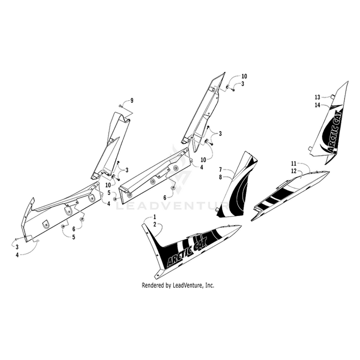 Decal, Panel - Lower Rear - Left By Arctic Cat