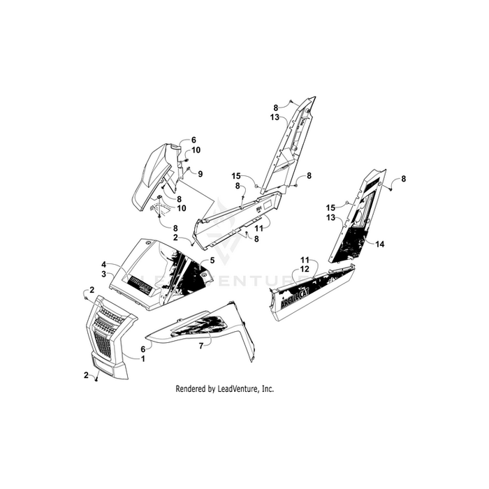 Decal, Panel - Rear - Left By Arctic Cat