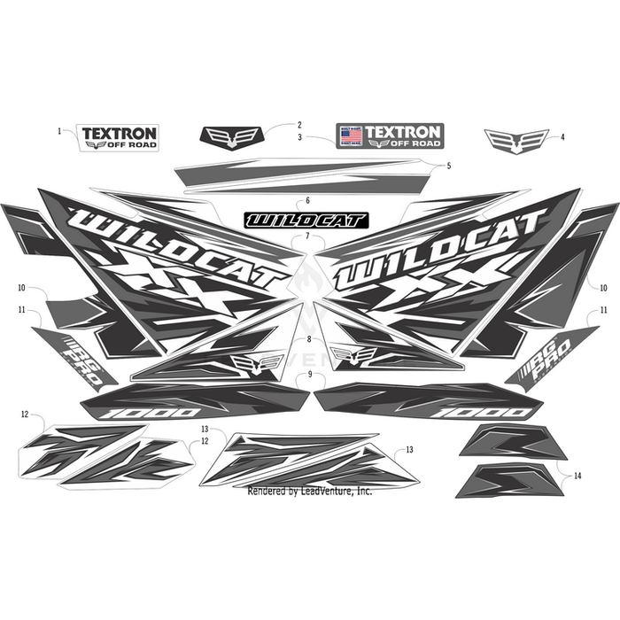 Decal,Panel-Side-Frt-Lh (Textron Logo) By Arctic Cat