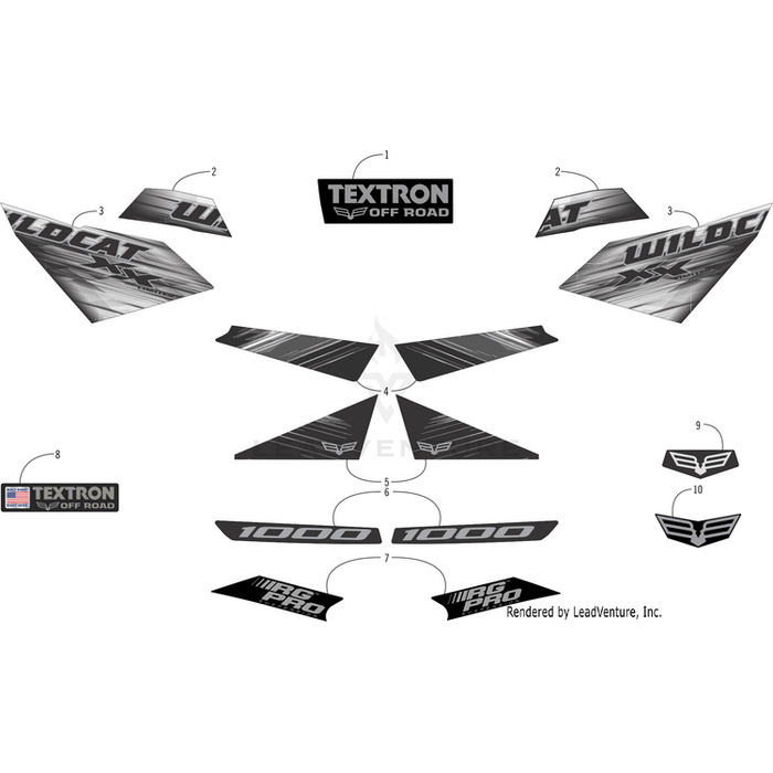 Decal,Panel-Side-Lh (Textron Logo) By Arctic Cat