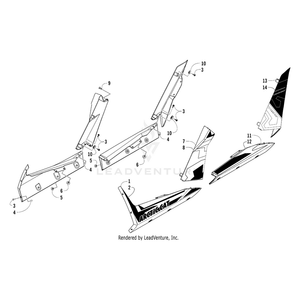 Decal, Panel - Upper Front - Left By Arctic Cat 3411-839 OEM Hardware 3411-839 Off Road Express