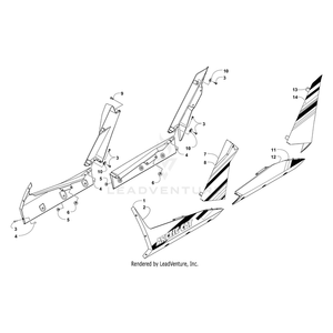 Decal, Panel - Upper Front - Left By Arctic Cat 5411-197 OEM Hardware 5411-197 Off Road Express