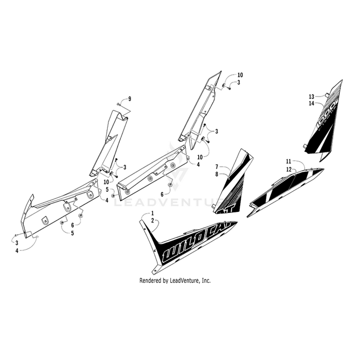 Decal, Panel - Upper Rear - Right By Arctic Cat