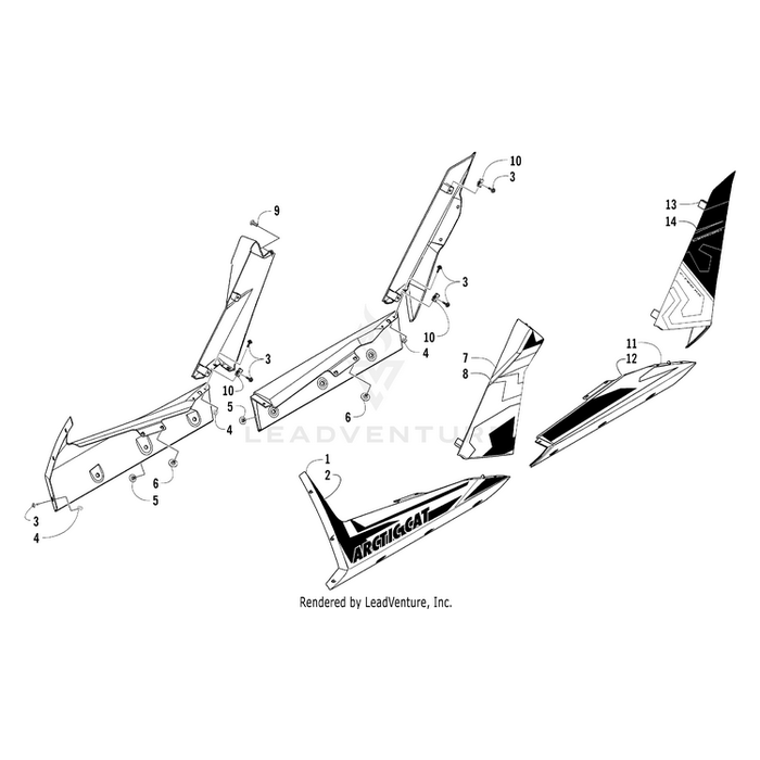 Decal, Panel - Upper Rear - Right By Arctic Cat