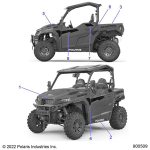 Decal-Polaris,White by Polaris 7198594 OEM Hardware P7198594 Off Road Express