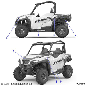 Decal-Polaris,White by Polaris 7198783 OEM Hardware P7198783 Off Road Express