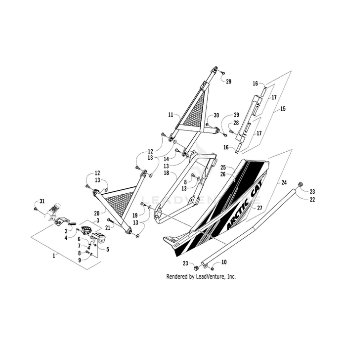 Decal,Rear Door-Up-Wc4-Agm-Lh By Arctic Cat