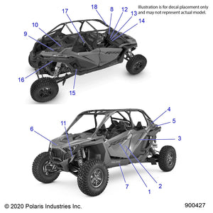 Decal-Rr.Door,Mid,Lh by Polaris 7193078 OEM Hardware P7193078 Off Road Express