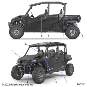 Decal-Rr.Door,Right by Polaris 7196617 OEM Hardware P7196617 Off Road Express