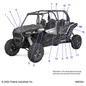 Decal-Rr.Door,Upper,Top,Right by Polaris 7196940 OEM Hardware P7196940 Off Road Express